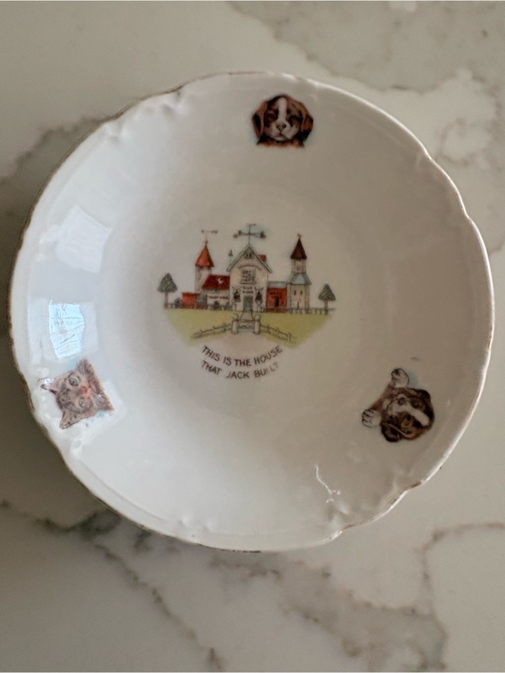 Antique Germany  House Jack Built Small Bowl